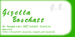 gizella boschatt business card